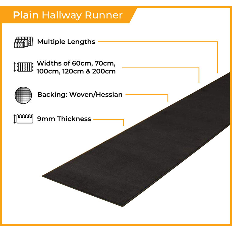 17 Stories Addingham Tufted Dark Grey Hallway Runner Rug & Reviews